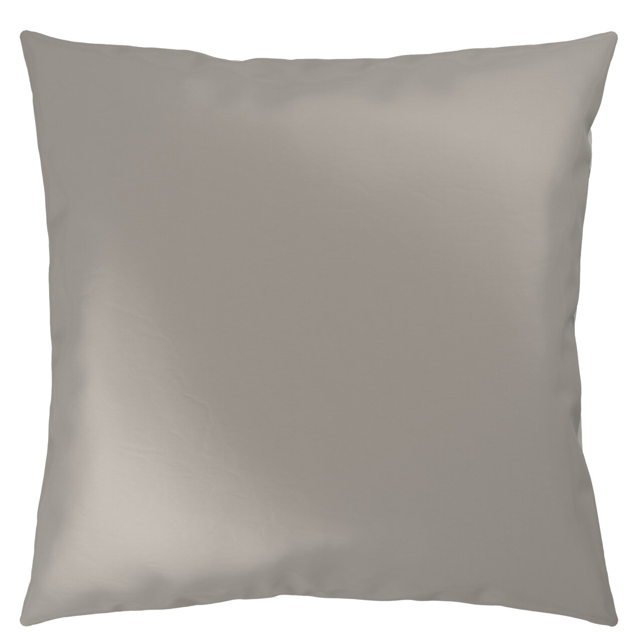 Beige Kissenbezug in Nahaufnahme, Vorderansicht