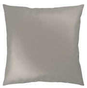 Beige Kissenbezug in Nahaufnahme, Vorderansicht