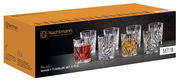 Nachtmann Palais Whisky Becherset, 8-teilig, aus hochwertigem Kristallglas, in einer attraktiven Verpackung, seitliche Perspektive.