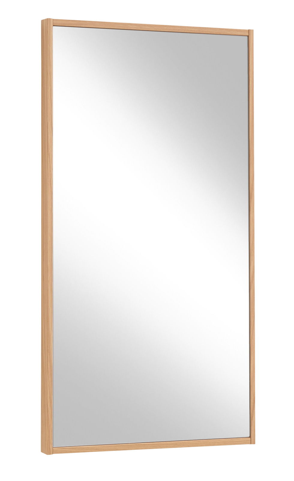 VOSS Spiegel V100 Rechteckiger Spiegel mit Holzrahmen, seitliche Perspektive