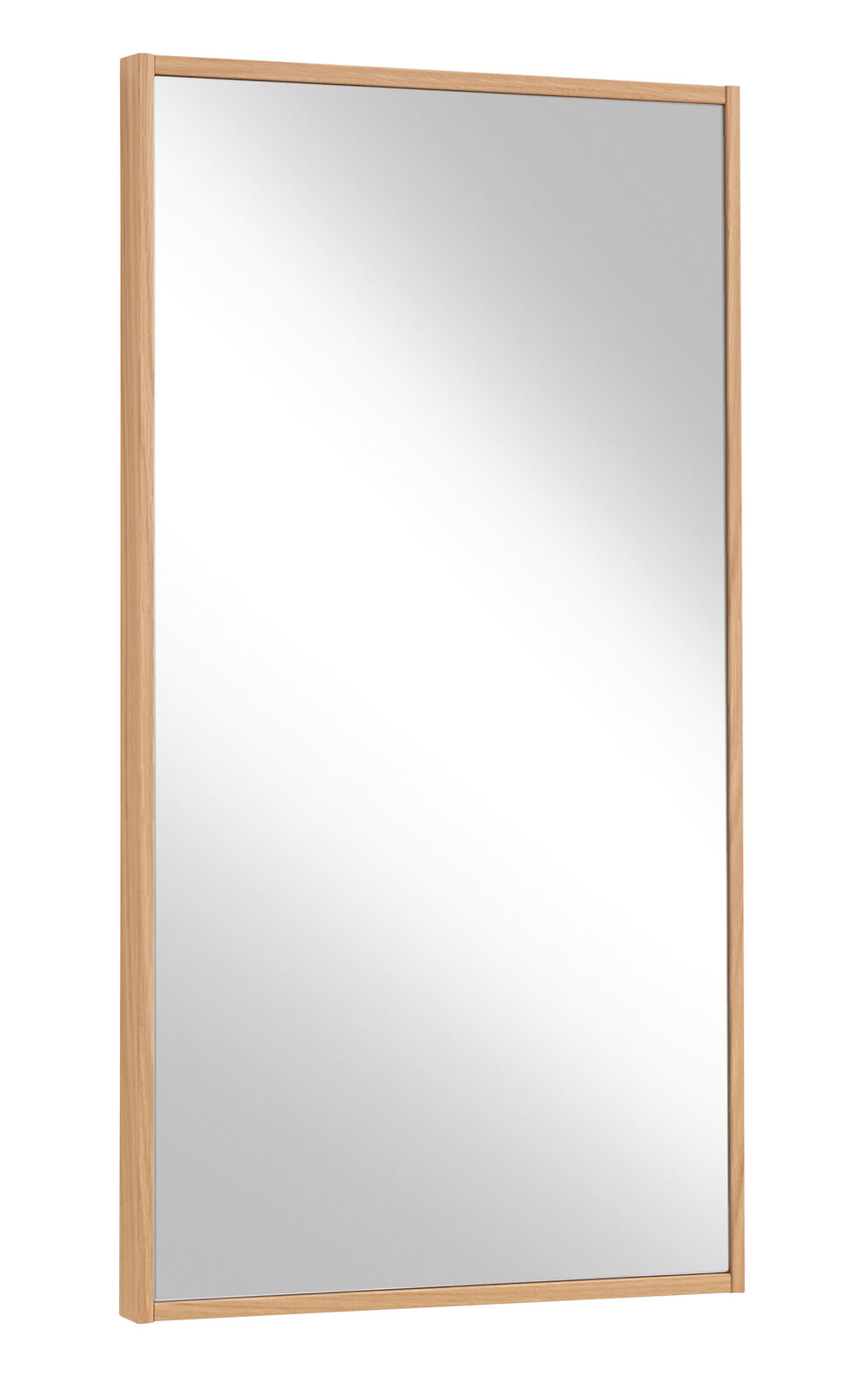 VOSS Spiegel V100 Rechteckiger Spiegel mit Holzrahmen, seitliche Perspektive