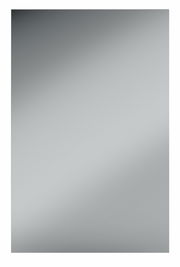 Rechteckiger Spiegel in Frontalansicht mit glatter, reflektierender Oberfläche.