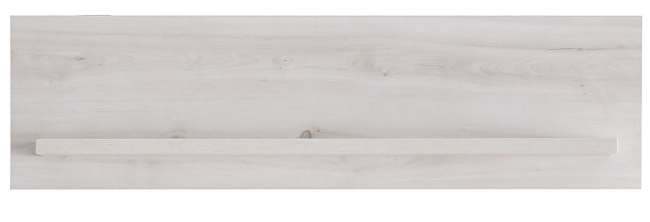 Frontale Ansicht eines Wandboards aus hellem Holz mit natürlicher Maserung.