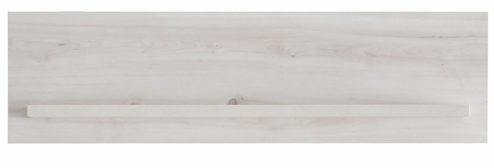 Frontale Ansicht eines Wandboards aus hellem Holz mit natürlicher Maserung.