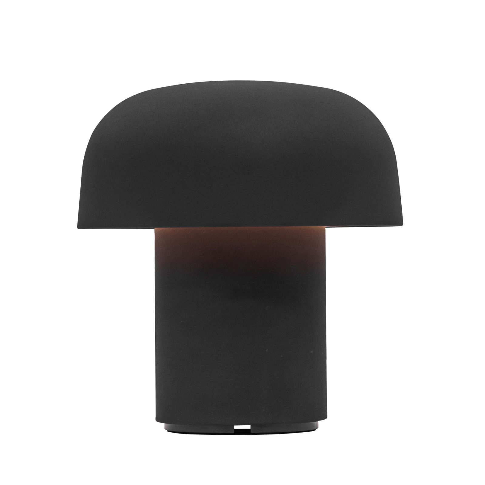 Anthrazitfarbene kooduu LED-Akkuleuchte SENSA, seitliche Perspektive