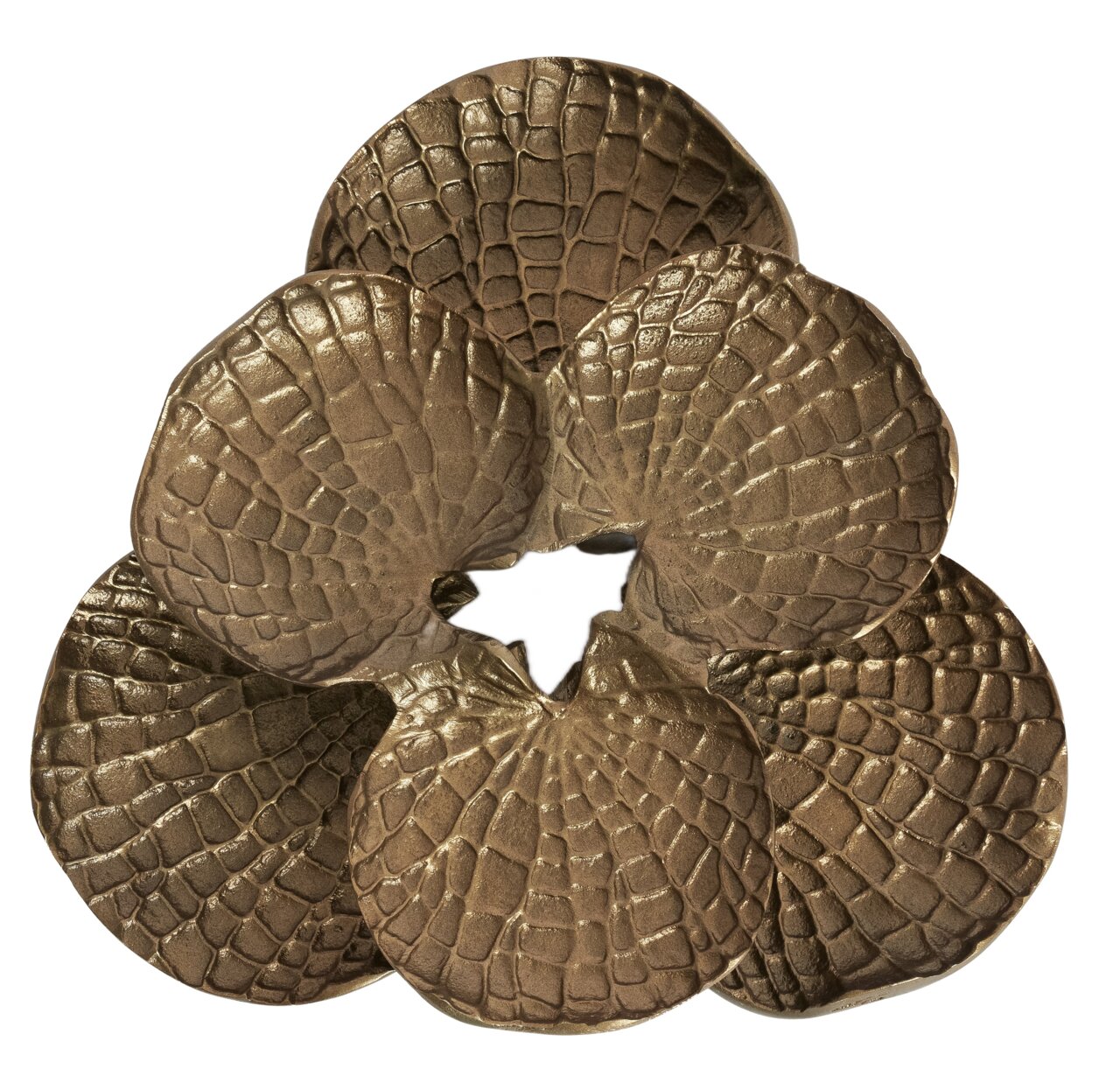 Light&Living Wandornament SOLASSI Goldenes Wandornament mit strukturierter Oberfläche, Draufsicht