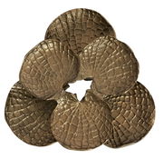 Goldenes Wandornament mit strukturierter Oberfläche, Draufsicht