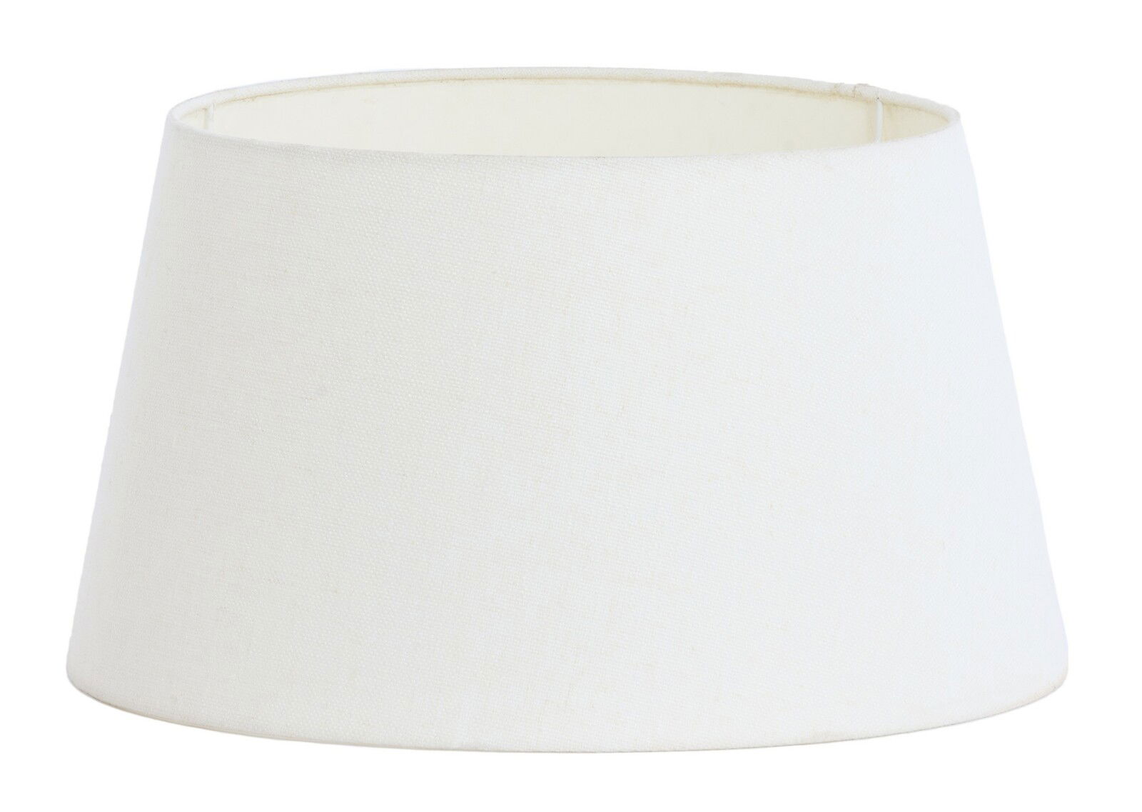 Light&Living Lampemschirm Weißer, runder Lampenschirm aus Stoff, seitliche Perspektive