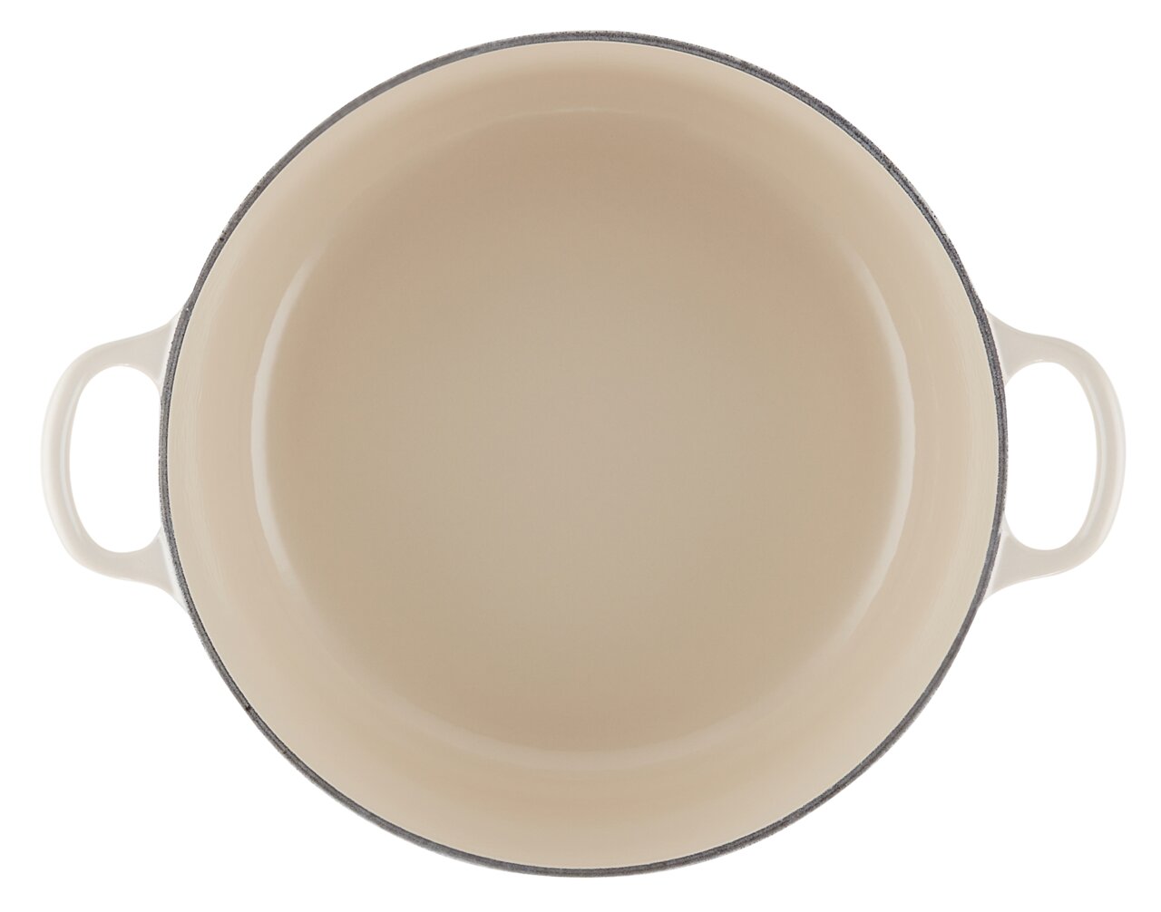 Bräter 26cm Creme, Draufsicht mit zwei Griffen