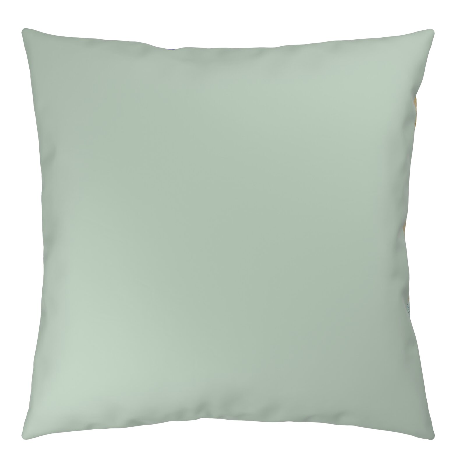 Kissenbezug in sanftem Mintgrün, Vorderansicht
