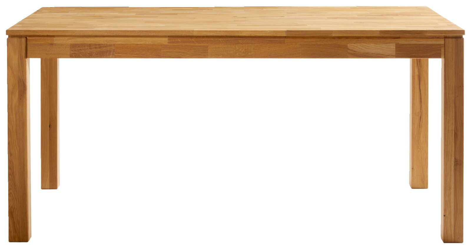 Holzesstisch aus Eiche in Frontalansicht