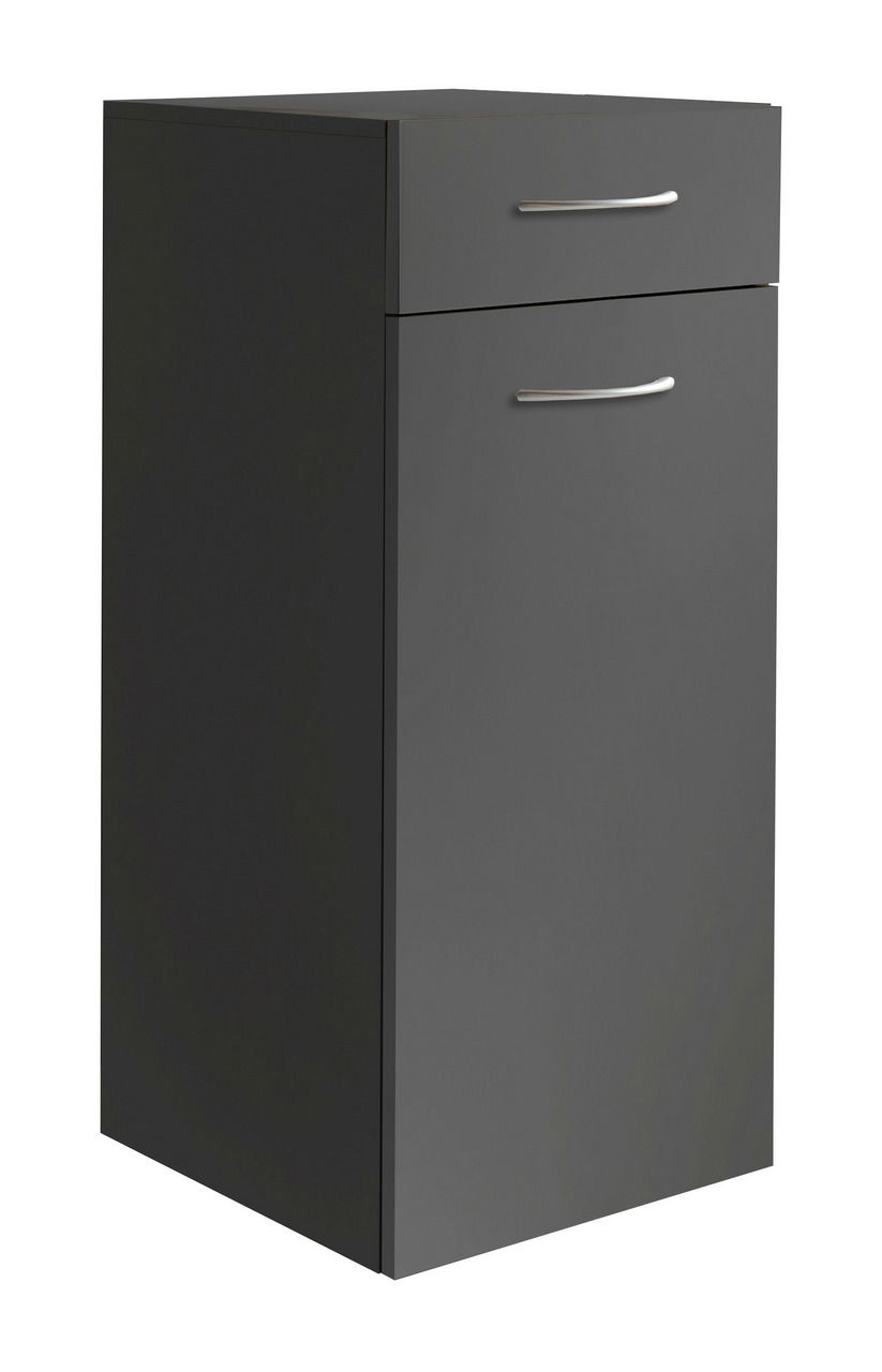 XORA Wäschekommode MULTIRAUMKONZEPT Graue Wäschekommode mit einer Schublade und einer Tür, seitliche Perspektive