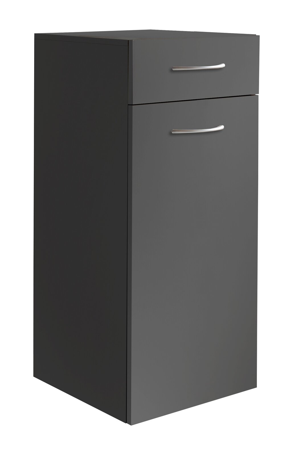 XORA Wäschekommode MULTIRAUMKONZEPT Graue Wäschekommode mit einer Schublade und einer Tür, seitliche Perspektive