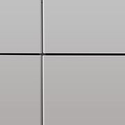 Vorderansicht eines modernen XL-Schuhschranks mit glatten, grauen Türen und minimalistischen Linien.