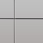 Vorderansicht eines modernen XL-Schuhschranks mit glatten, grauen Türen und minimalistischen Linien.