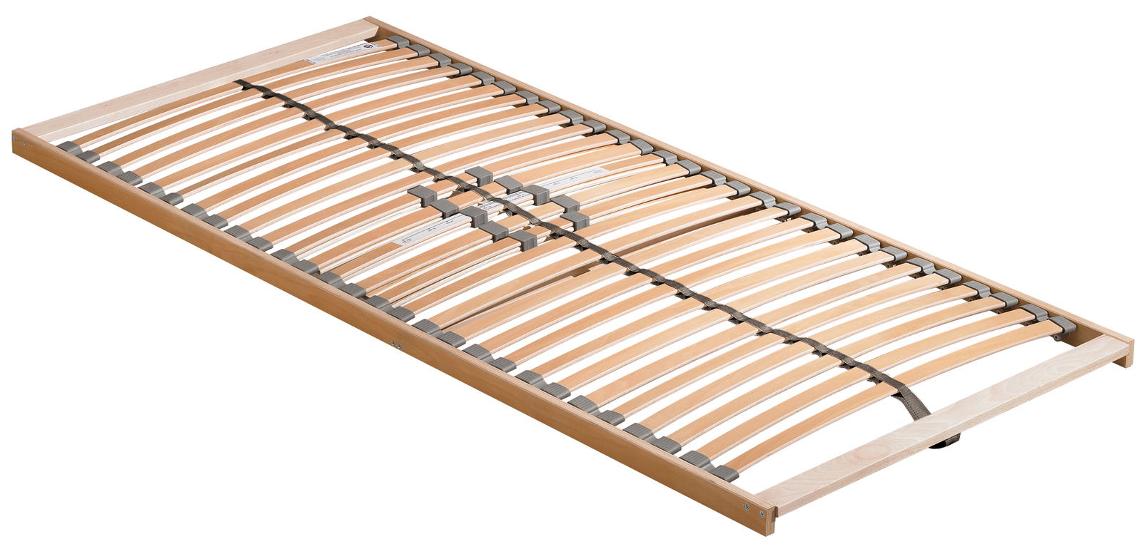 Paidi Federleistenrost Comfort KIRA Federleistenrost Comfort in schräger Perspektive, zeigt die gebogenen Holzlatten und den stabilen Rahmen.