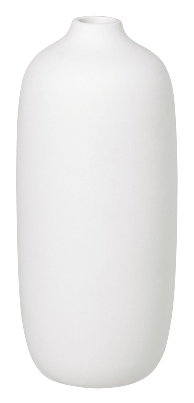 blomus Vase CEOLA Weiße, minimalistische Vase der Blomus Vasen-Serie CEOLA, frontal abgebildet.