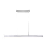 Moderne Pendelleuchte PURE-MOTO-RISE in silberner Farbe, seitliche Perspektive