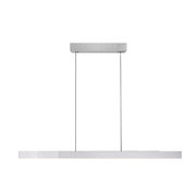 Moderne Pendelleuchte PURE-MOTO-RISE in silberner Farbe, seitliche Perspektive
