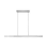 Moderne Pendelleuchte PURE-MOTO-RISE in silberner Farbe, seitliche Perspektive