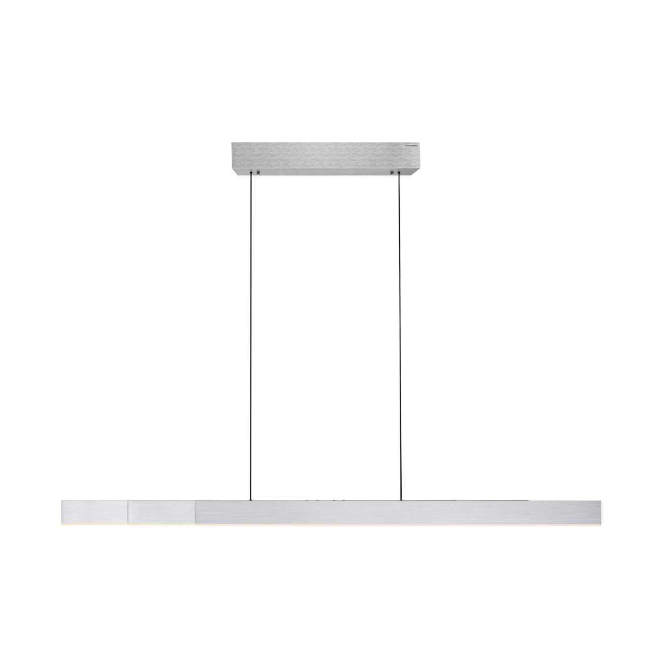 Moderne hanglamp PURE-MOTO-RISE in zilverkleur, zijaanzicht