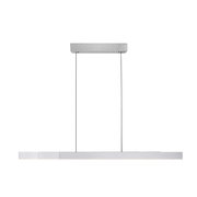 Moderne hanglamp PURE-MOTO-RISE in zilverkleur, zijaanzicht