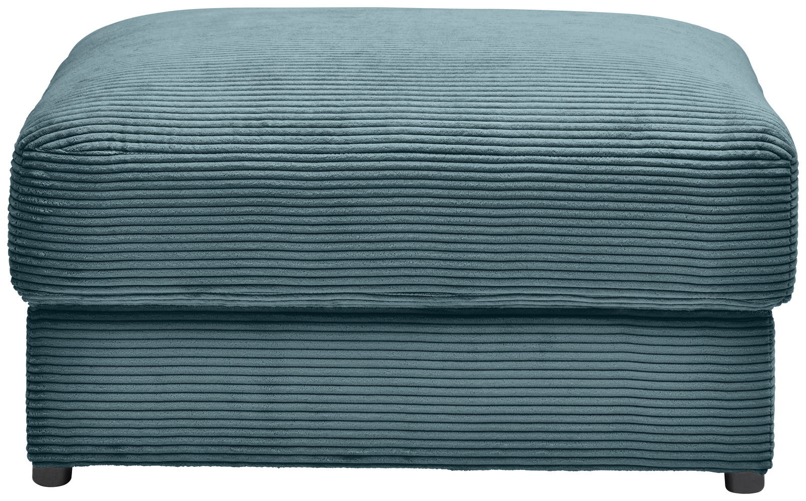 Z2 Hocker NAPOLI Hocker in türkisfarbenem Cordstoff, frontal fotografiert