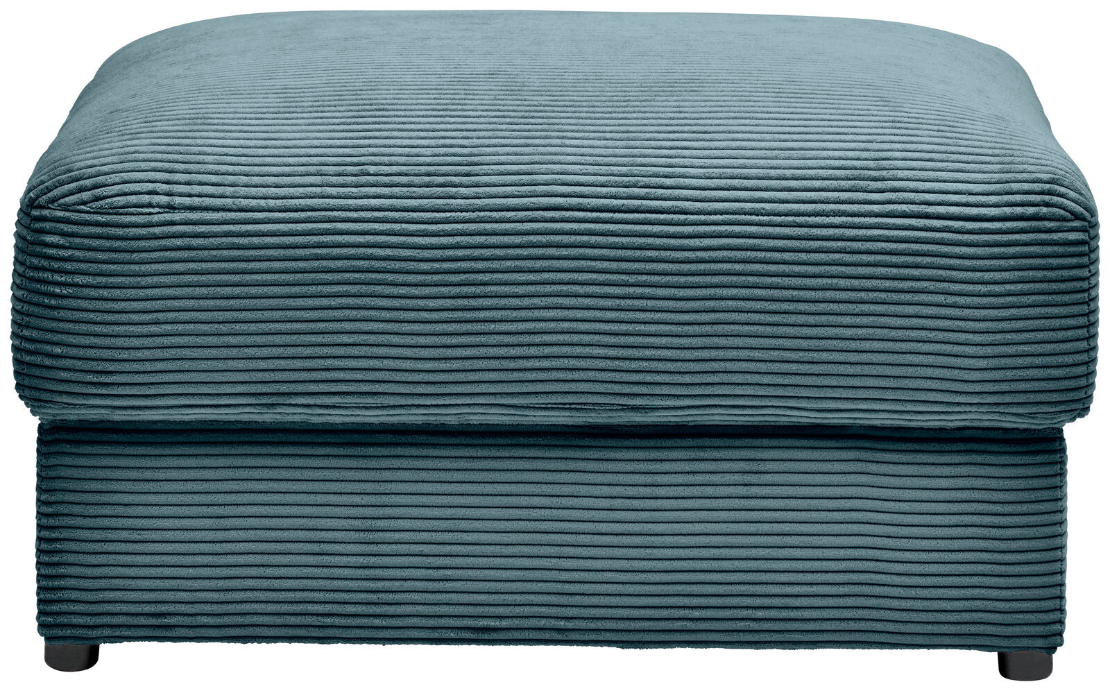 Z2 Hocker NAPOLI Hocker in türkisfarbenem Cordstoff, frontal fotografiert