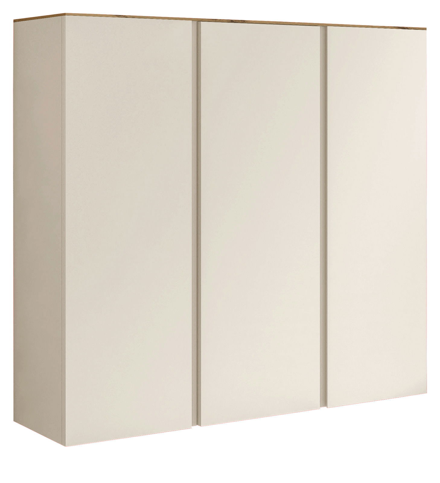 Moderano XL-Hängeschuhschrank LECCO XL-Hängeschuhschrank 3T in seitlicher Perspektive mit drei Türen in schlichtem Design