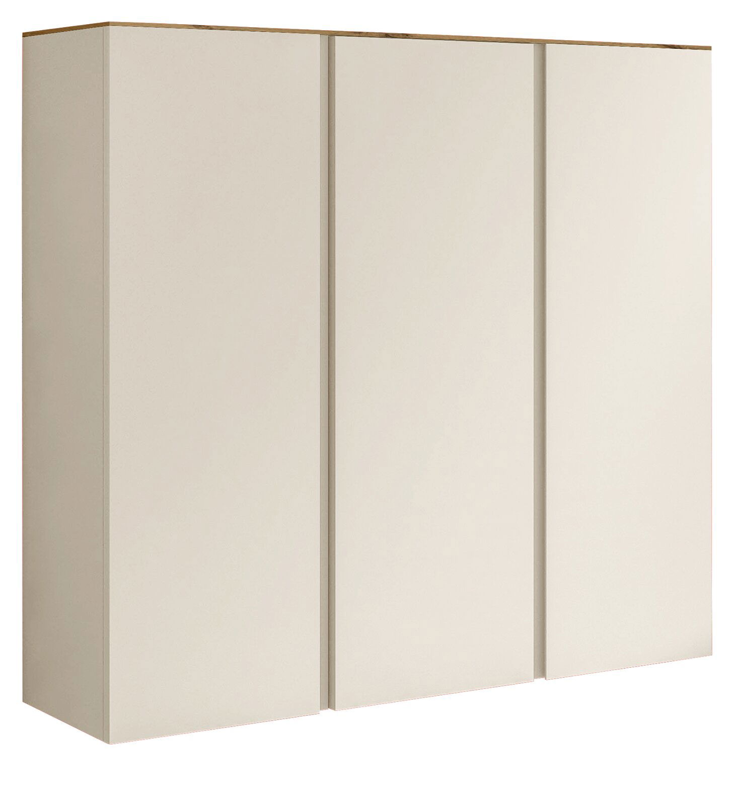 Moderano XL-Hängeschuhschrank LECCO XL-Hängeschuhschrank 3T in seitlicher Perspektive mit drei Türen in schlichtem Design