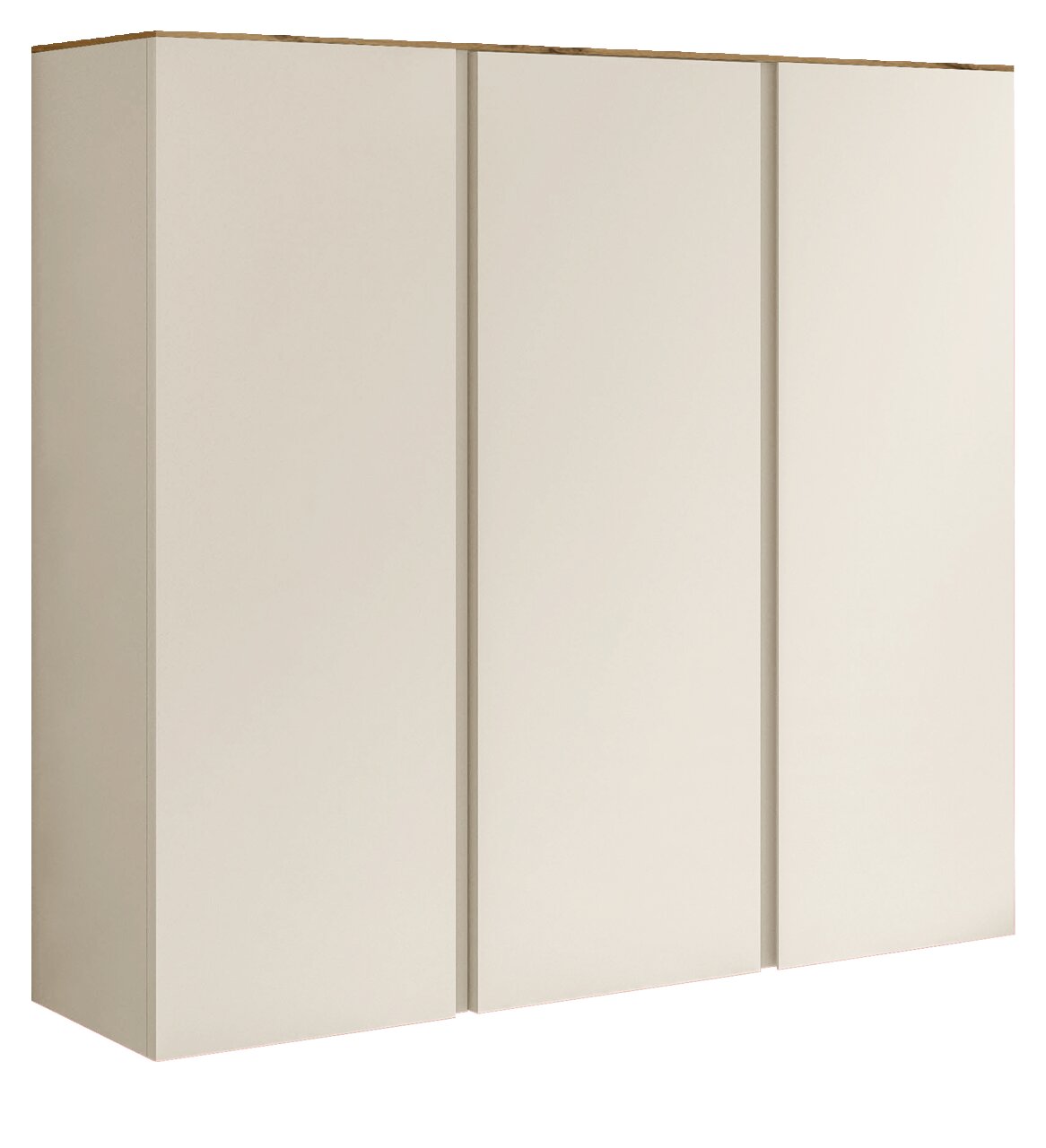Moderano XL-hangkast voor schoenen LECCO XL-Hängeschuhschrank 3T in seitlicher Perspektive mit drei Türen in schlichtem Design