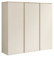 XL-Hängeschuhschrank 3T in seitlicher Perspektive mit drei Türen in schlichtem Design