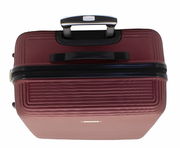 Burgunderfarbener Trolley, 70 cm, von oben gesehen mit ausziehbarem Griff.