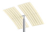 Moderne Stehleuchte ANDY mit zwei rechteckigen LED-Panels, seitliche Perspektive