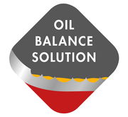 Logo der Oil Balance Solution, perspektivisch von vorne gezeigt.