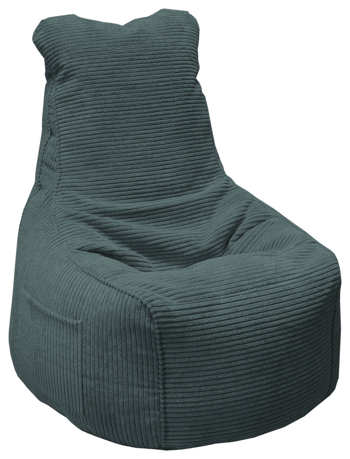 Z2 Sitzsack PESARO Grüner Sitzsack aus geripptem Stoff, Vorderansicht