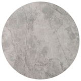 Runde Tischplatte mit grauer Marmoroptik, Draufsicht
