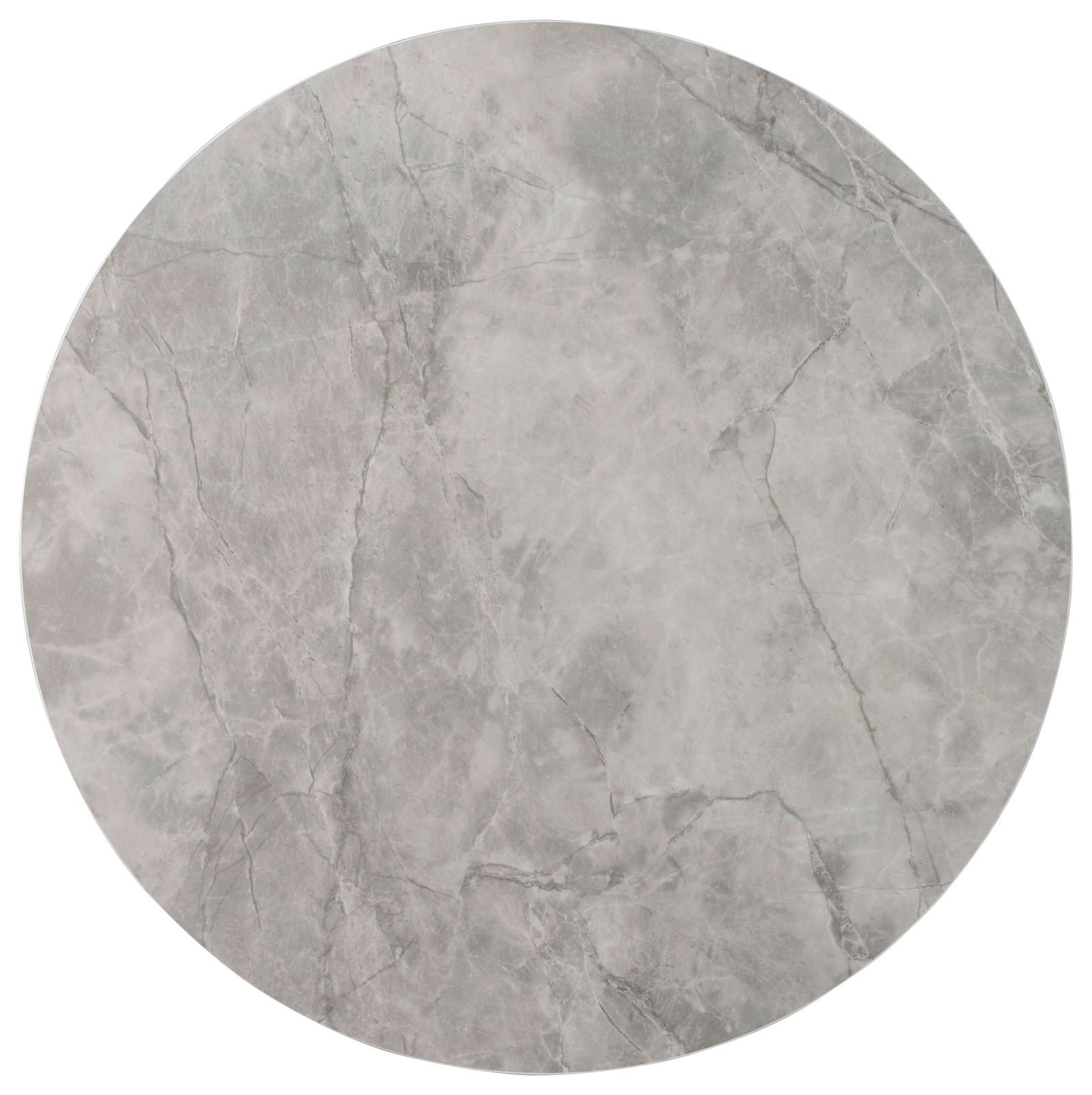 Stylife Couchtisch GROOVE Runde Tischplatte mit grauer Marmoroptik, Draufsicht