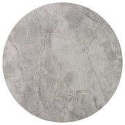 Runde Tischplatte mit grauer Marmoroptik, Draufsicht