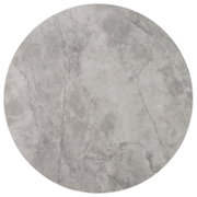 Runde Tischplatte mit grauer Marmoroptik, Draufsicht
