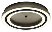 Moderne LED-Deckenleuchte BEN in runder Form, seitliche Perspektive