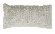 Rechthoekig kussen met bouclé-look, crèmekleurig, vooraanzicht