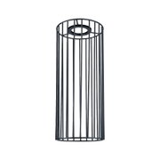 Dekorativer zylindrischer Schirm aus Metallstäben, Ansicht von unten.