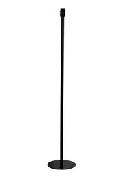 Zwarte staande lamp met ronde voet, zijaanzicht