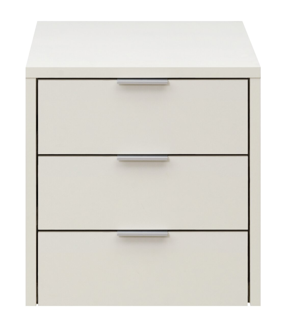 Jutzler Schubladenkorpus JUTZLER Weißer Schubladenkorpus mit drei Schubladen, frontale Ansicht
