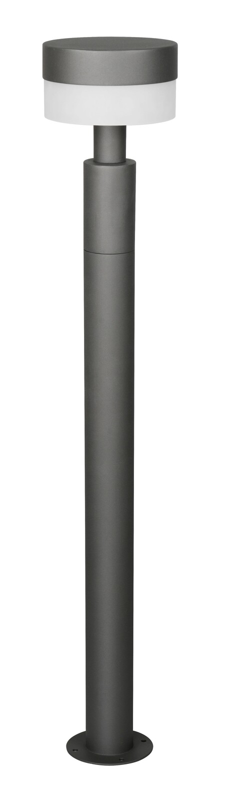 Trio Leuchten LED-padverlichting MACKENZIE LED-wegverlichting in cilindrische vorm, zijaanzicht, met een ronde lichtkop en een stevige voet.