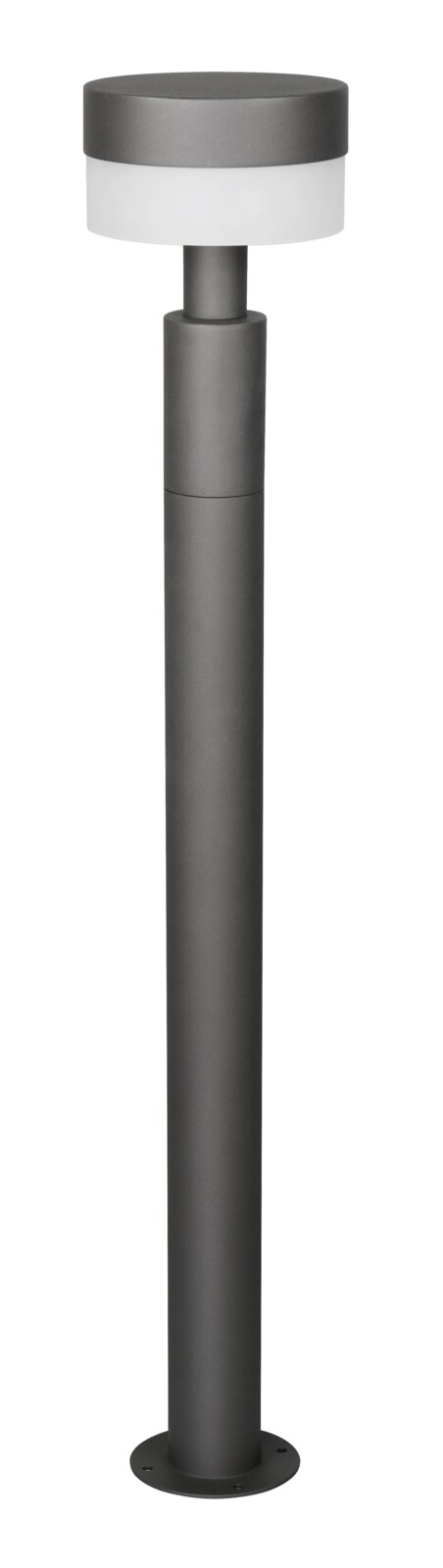 Trio Leuchten LED-padverlichting MACKENZIE LED-wegverlichting in cilindrische vorm, zijaanzicht, met een ronde lichtkop en een stevige voet.