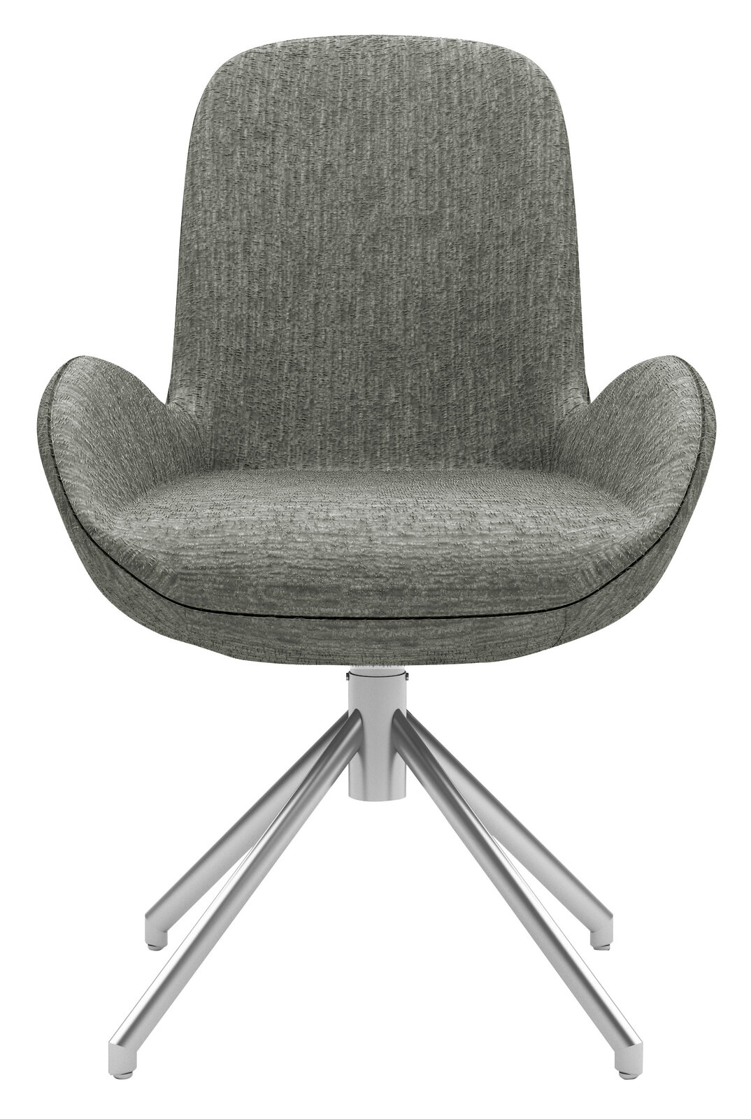 Musterring Armlehnstuhl MR HELVIN Grauer Armlehnstuhl mit modernem Design, frontalansicht