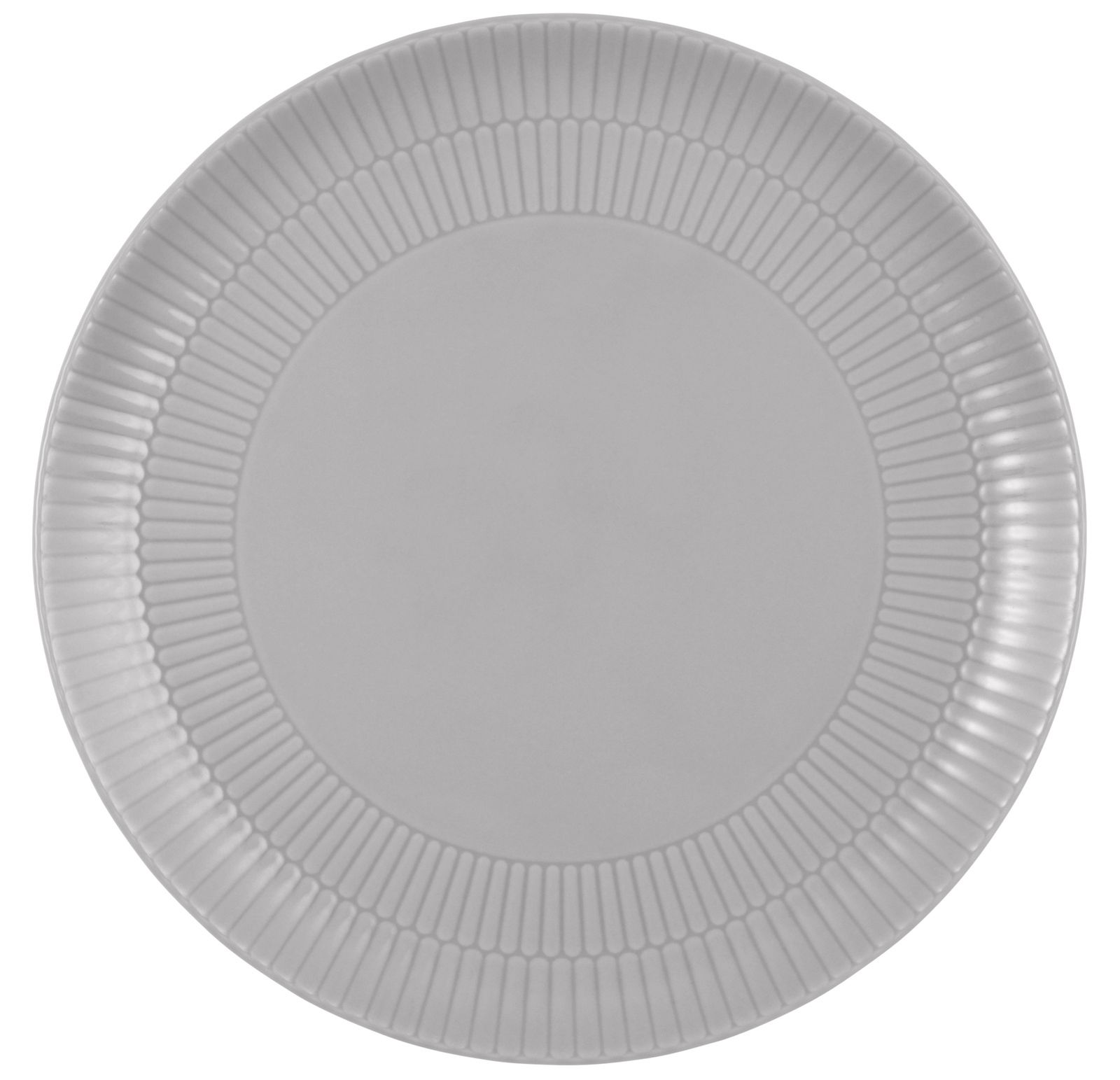 Runder Speiseteller 27,5 cm mit geriffeltem Rand, Draufsicht