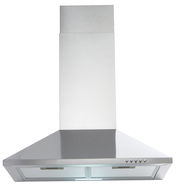 Moderne Edelstahl-Dunstabzugshaube, Frontalansicht